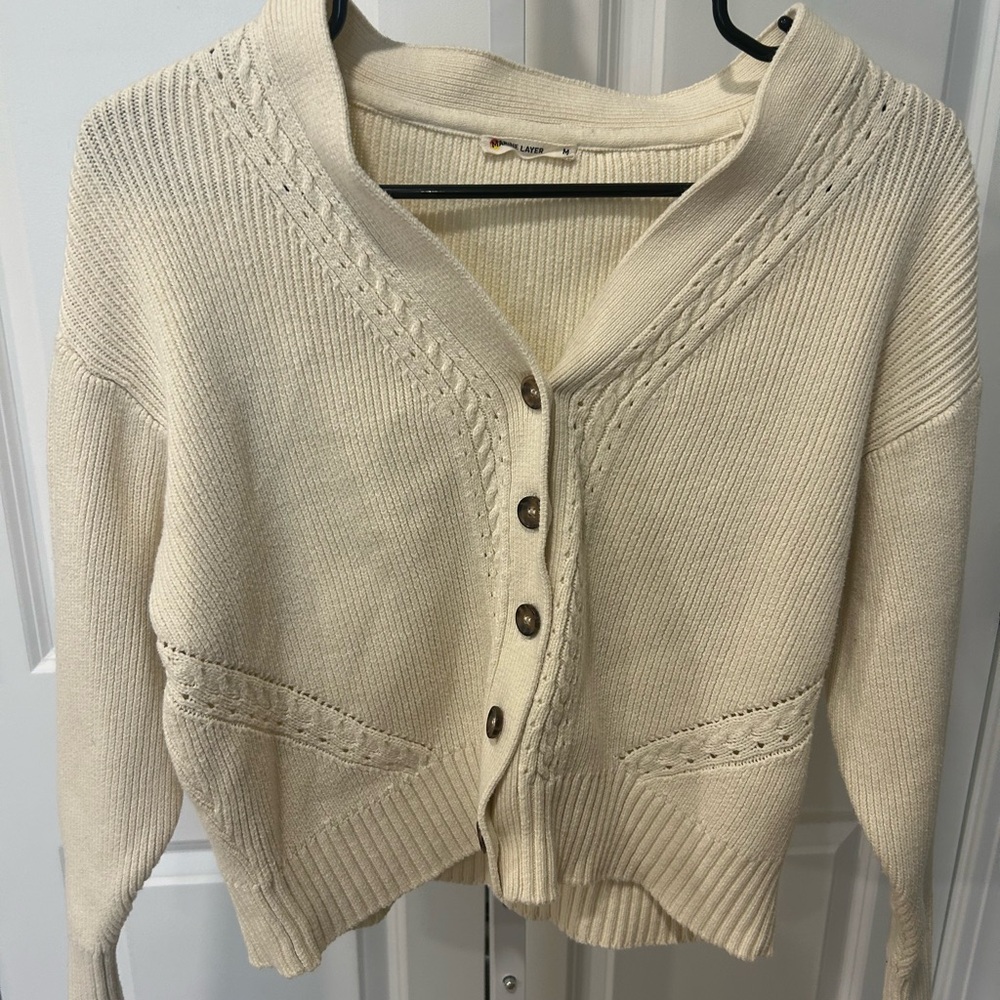 Marine Layer Cream Women's Cardigan